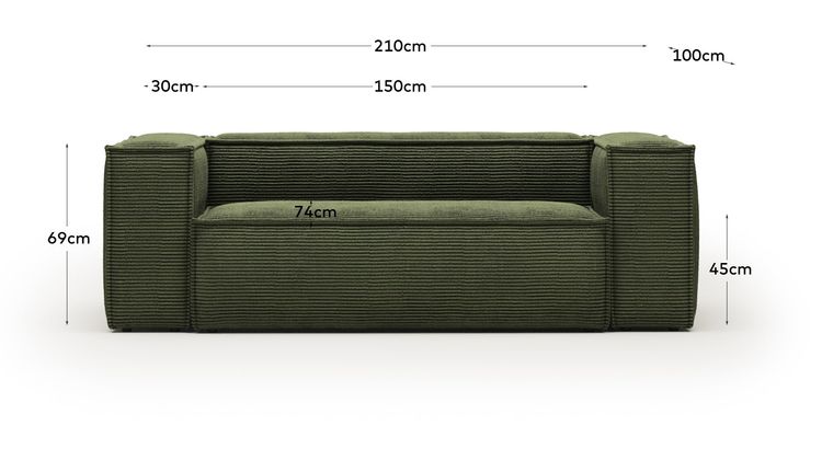 Kave Home Blok 2-Zitsbank