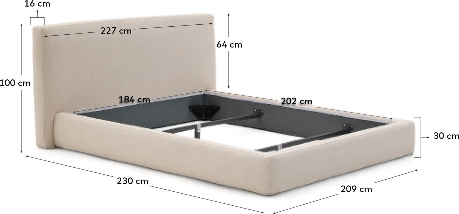 Kave Home Blok Bed