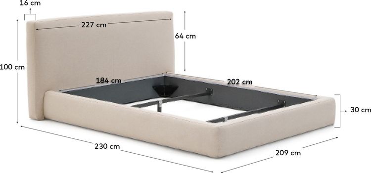 Kave Home Blok Bed