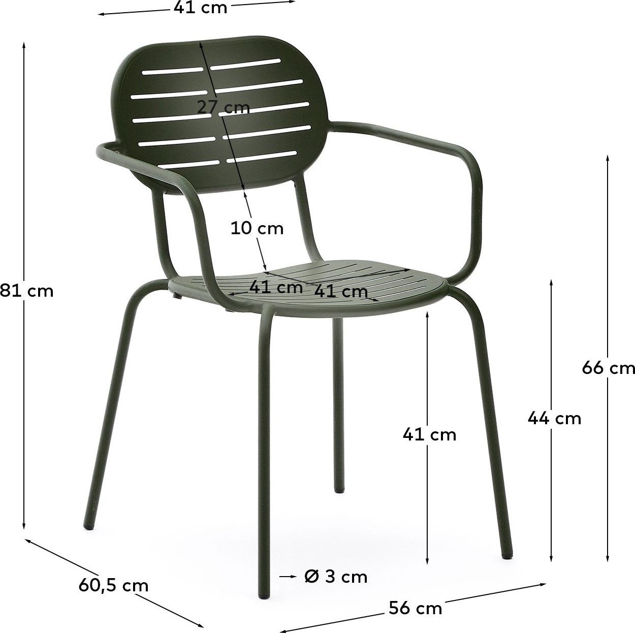 Kave Home Brai Tuin Armstoel