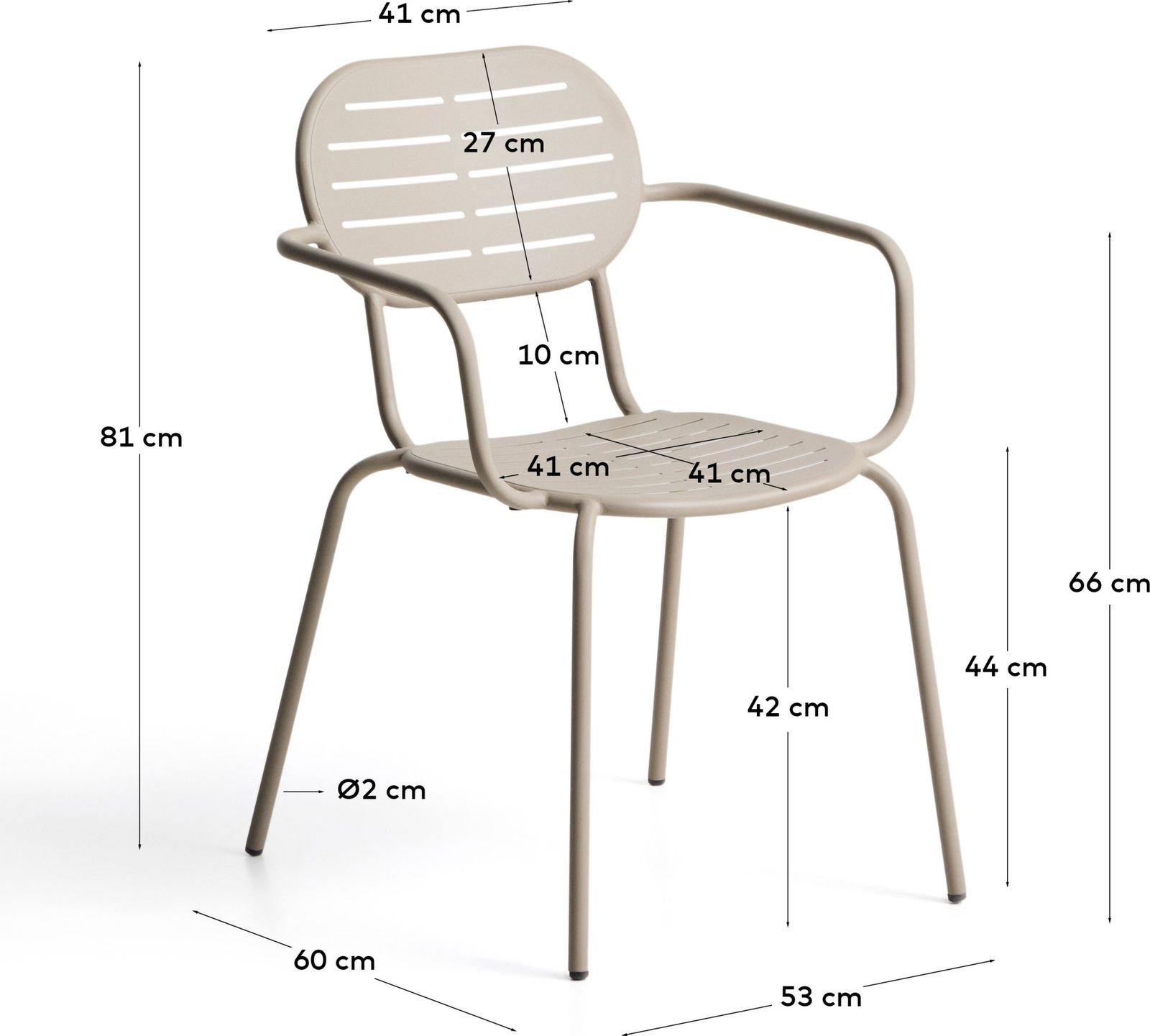 Kave Home Brai Tuin Armstoel