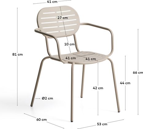 Kave Home Brai Tuin Armstoel