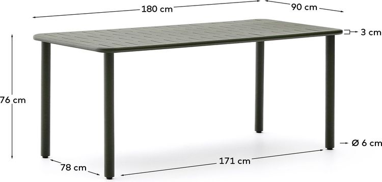 Kave Home Brai Tuintafel