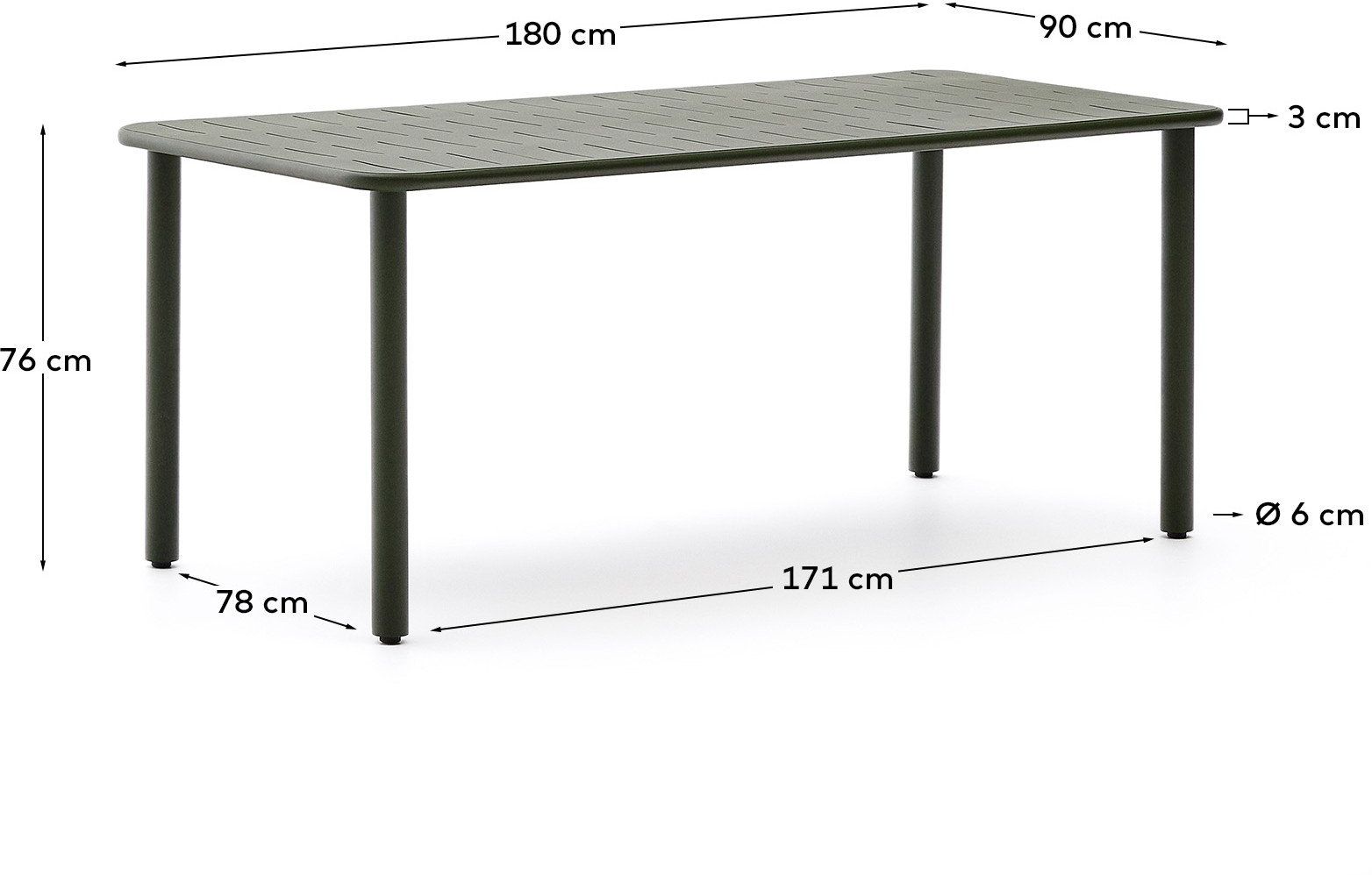 Kave Home Brai Tuintafel