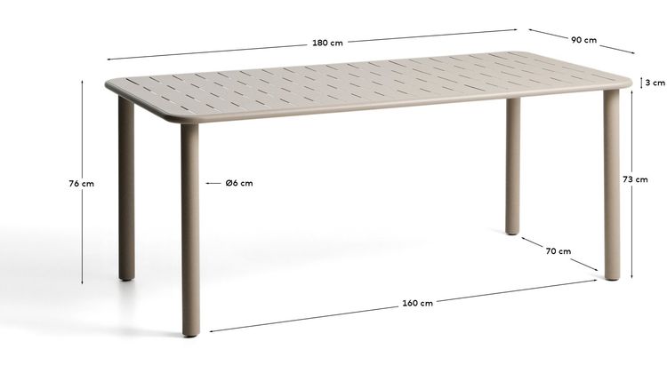 Kave Home Brai Tuintafel