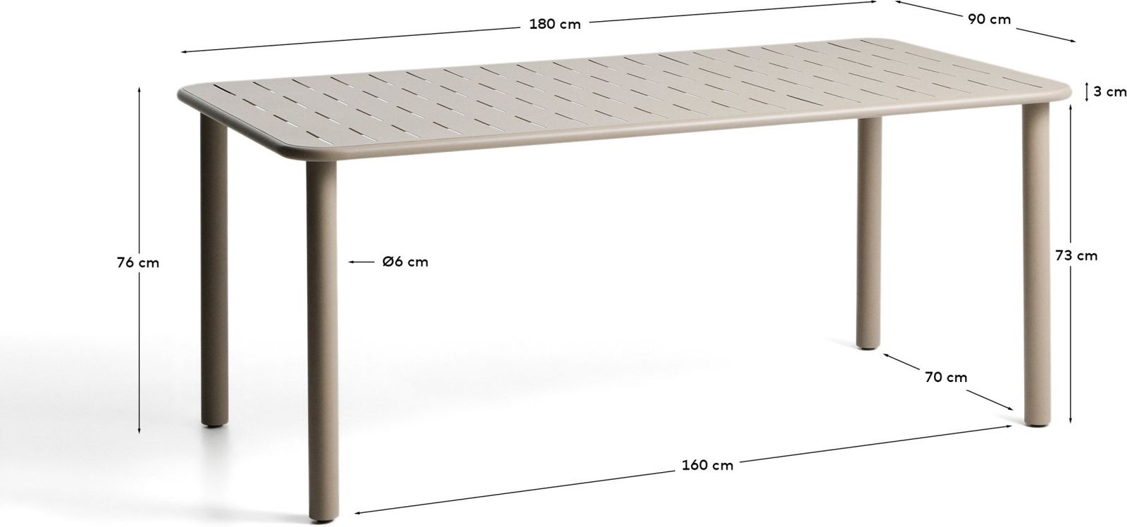 Kave Home Brai Tuintafel