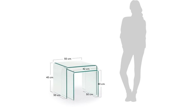 Kave Home Burano Set van 2 Bijzettafel