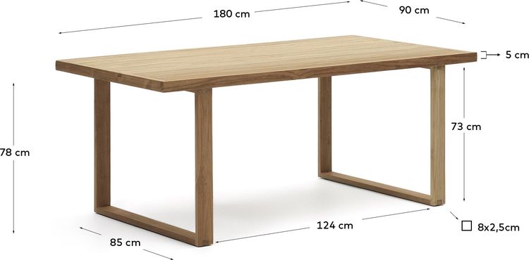 Kave Home Canadell Tuintafel