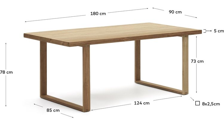 Kave Home Canadell Tuintafel