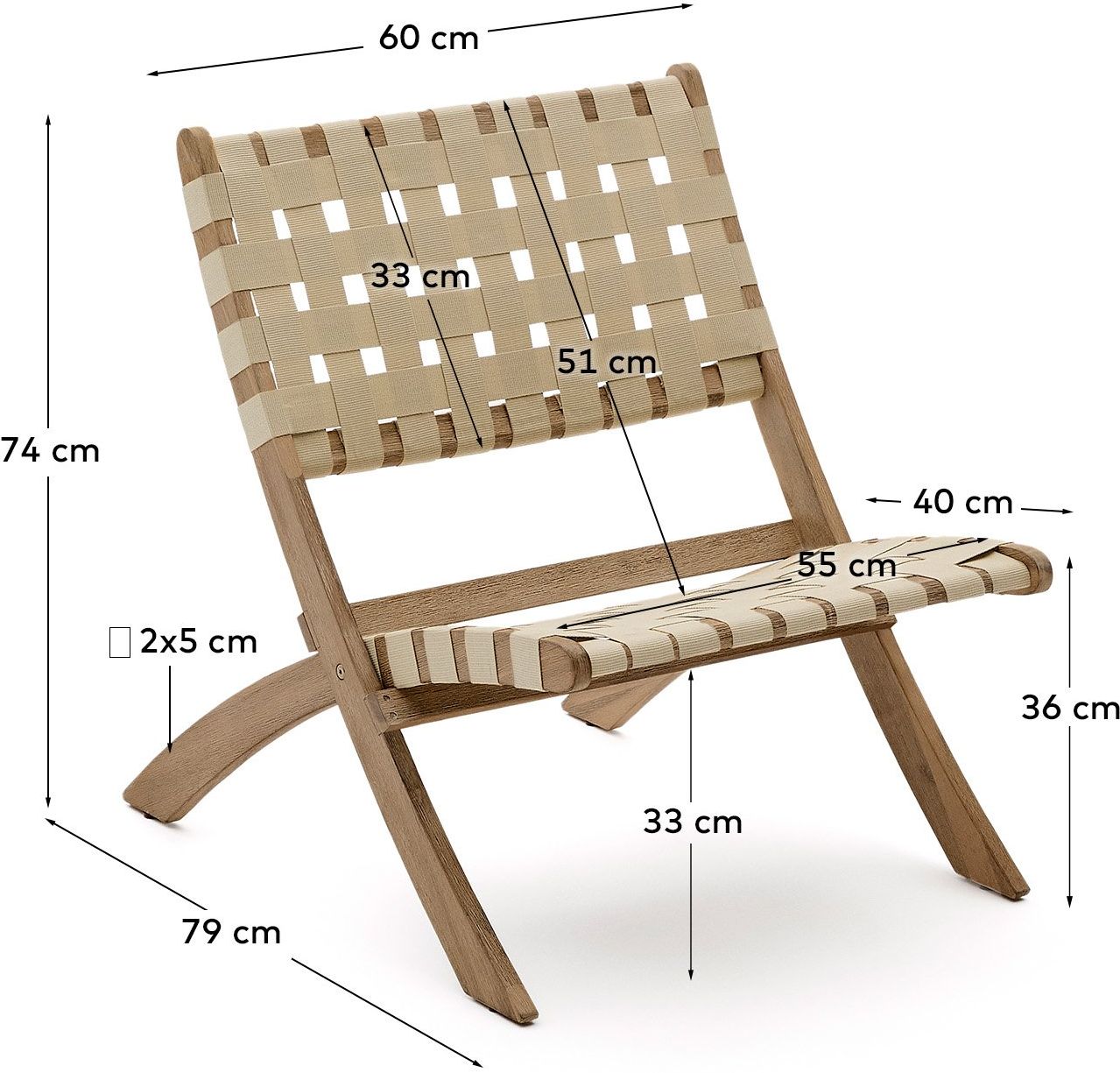 Kave Home Chabeli Tuinstoel