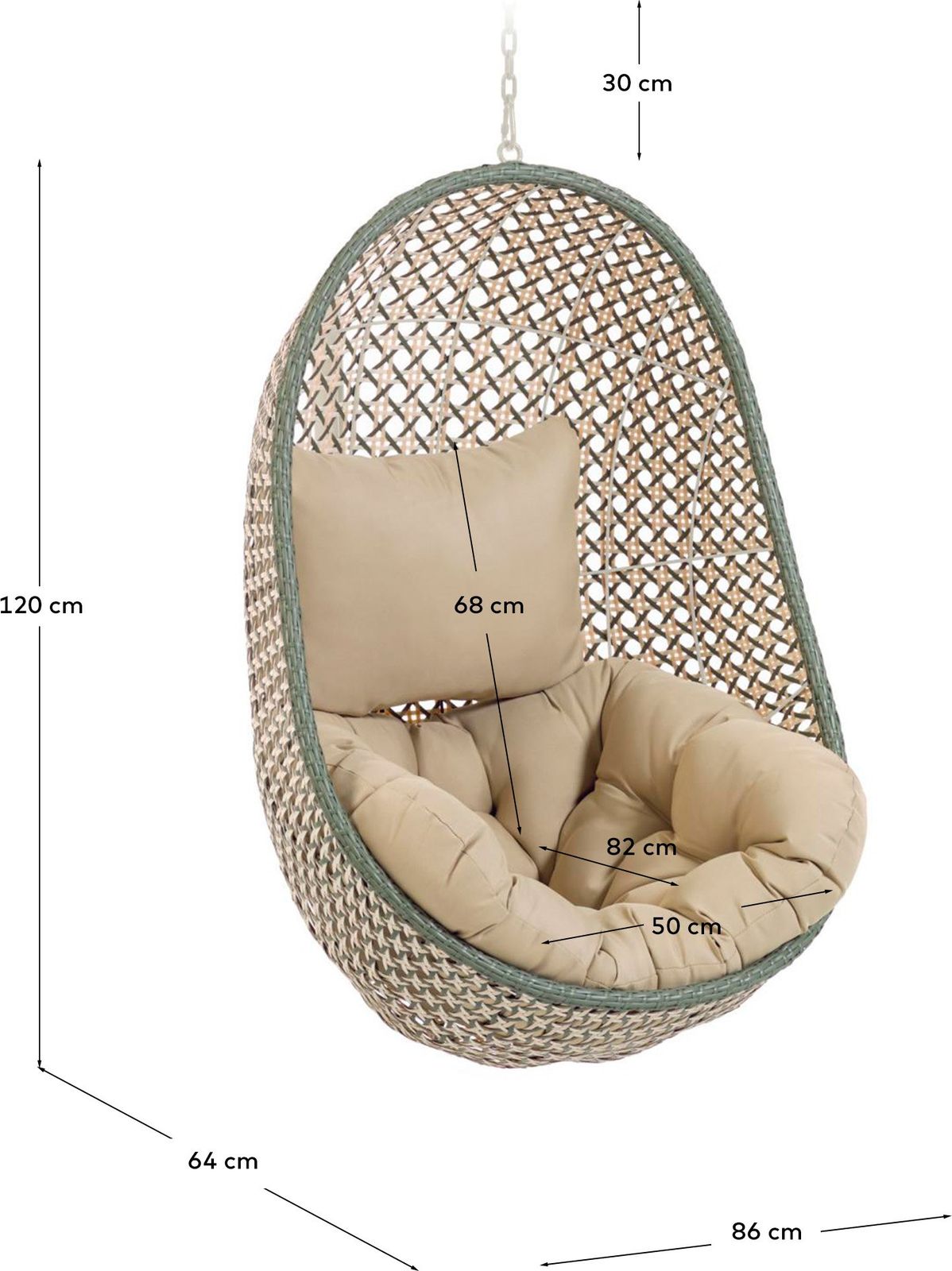 Kave Home Cira Outdoor Hangstoel