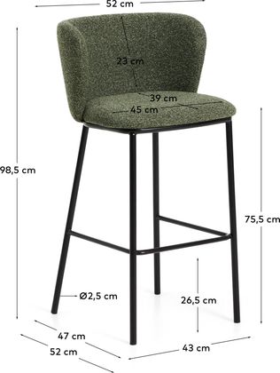 Kave Home Ciselia Hoog Barstoel