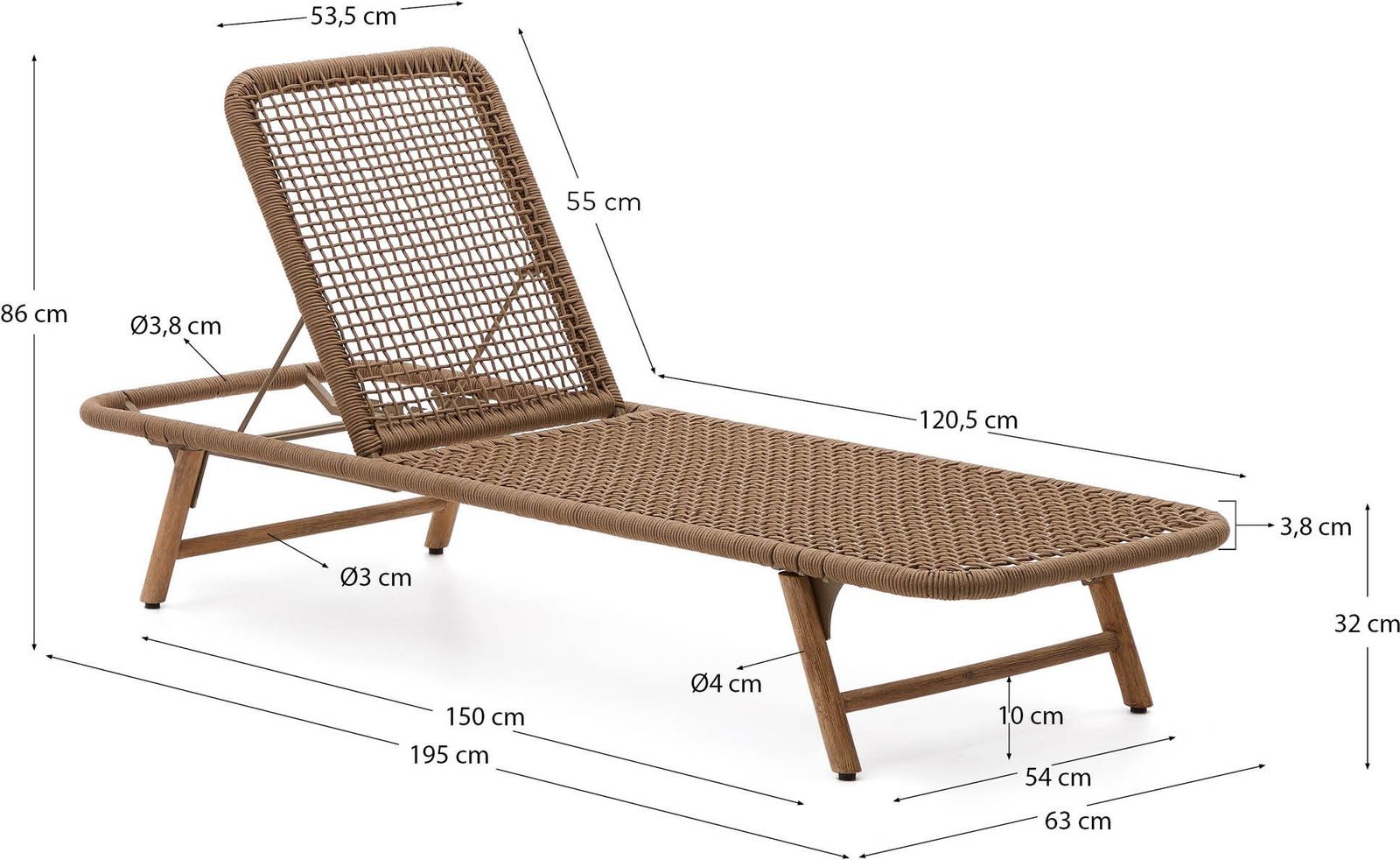 Kave Home Dandara Ligstoel