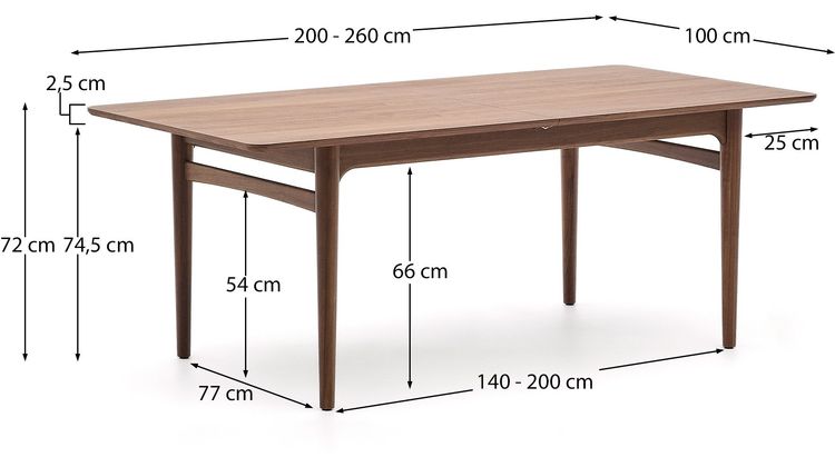 Kave Home Elan Uitschuifbare Eettafel