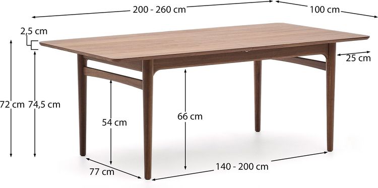 Kave Home Elan Uitschuifbare Eettafel