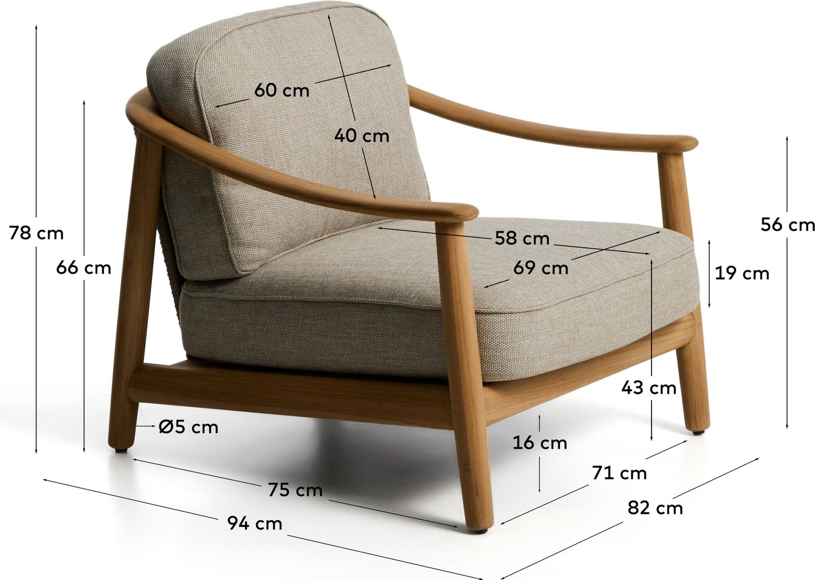 Kave Home Elunda Outdoor Fauteuil