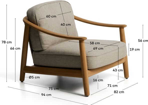 Kave Home Elunda Outdoor Fauteuil