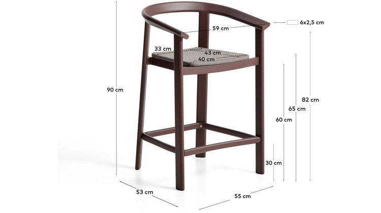 Kave Home Erice Lage Tuin Barkruk