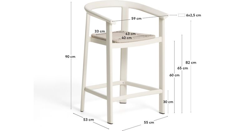 Kave Home Erice Lage Tuin Barkruk