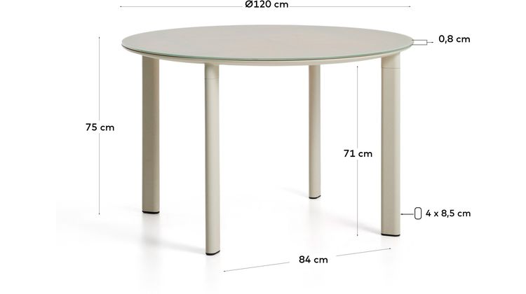 Kave Home Erice Ronde Tuintafel