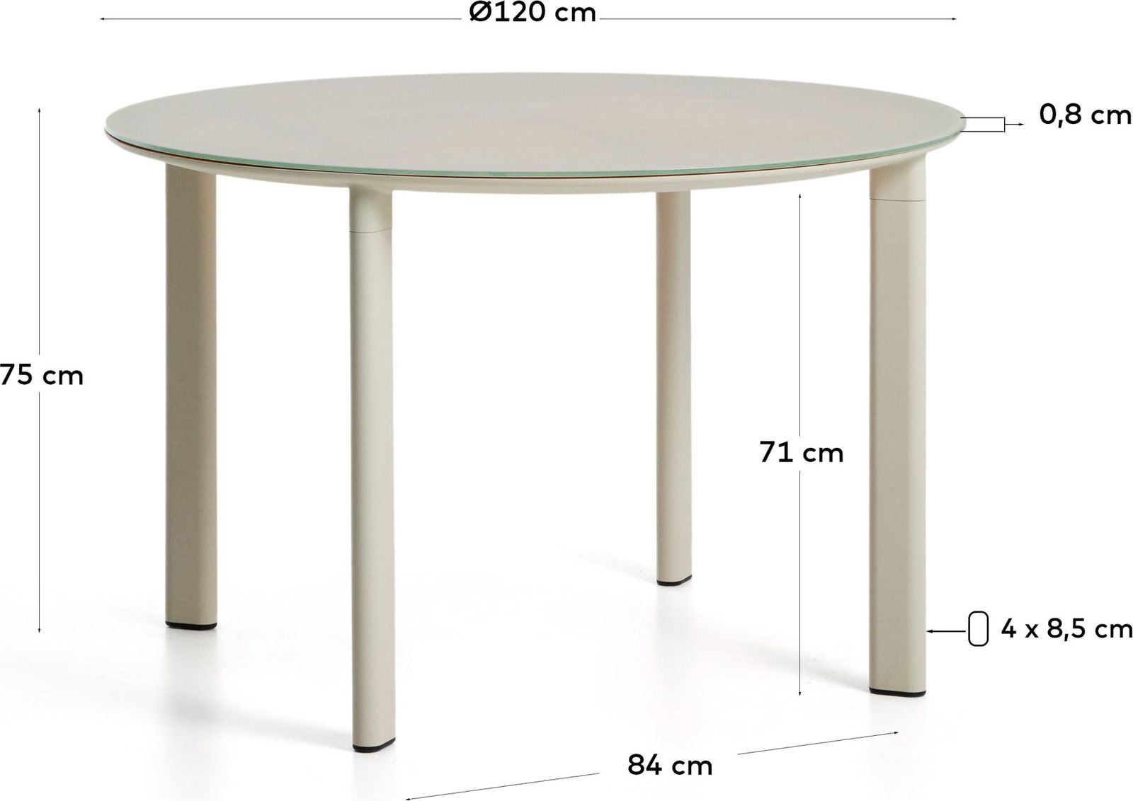 Kave Home Erice Ronde Tuintafel