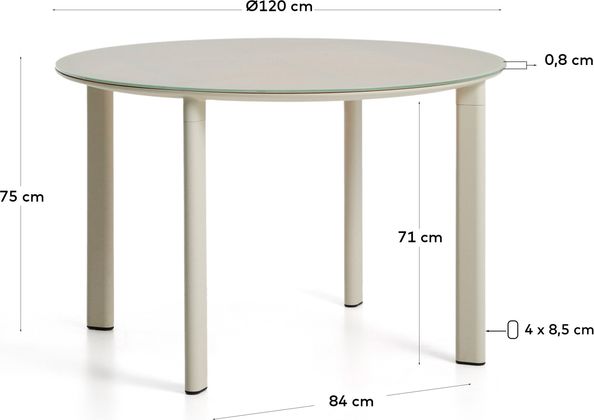 Kave Home Erice Ronde Tuintafel