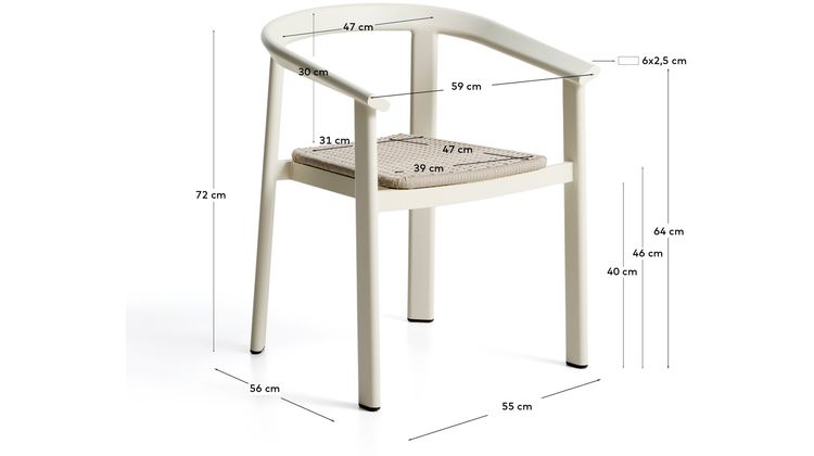 Kave Home Erice Tuinstoel