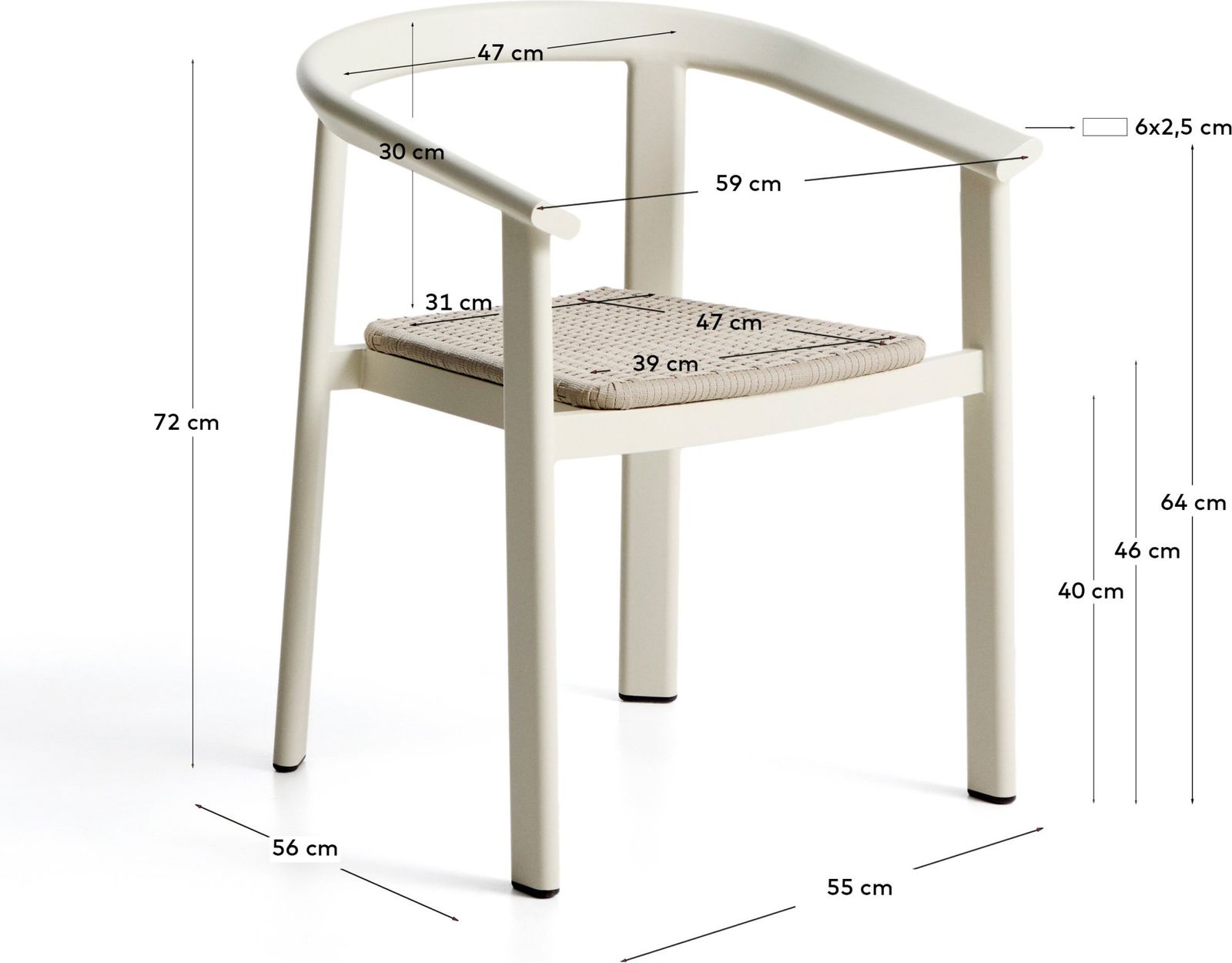 Kave Home Erice Tuinstoel