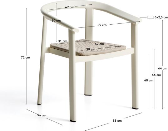 Kave Home Erice Tuinstoel