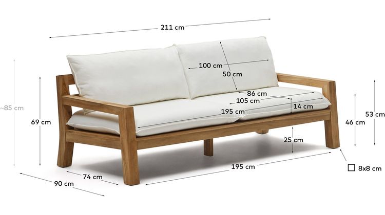 Kave Home Forcanera Tuinbank