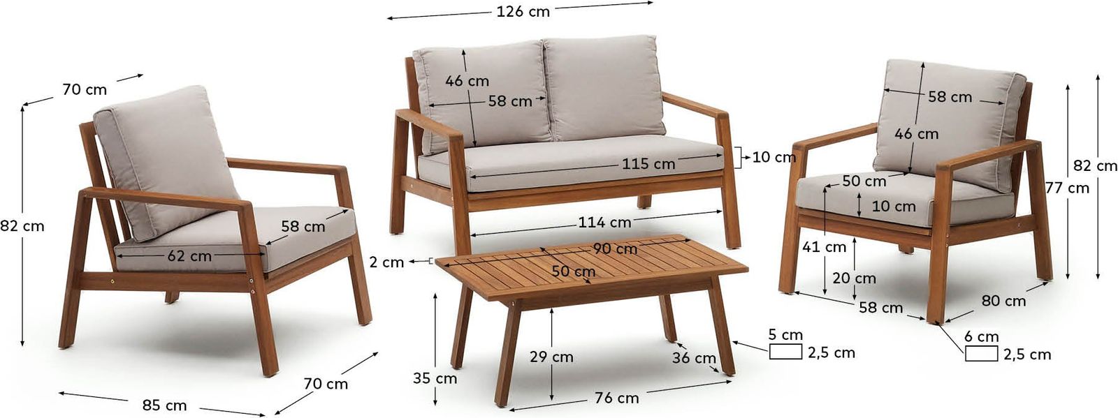 Kave Home Frares Loungeset