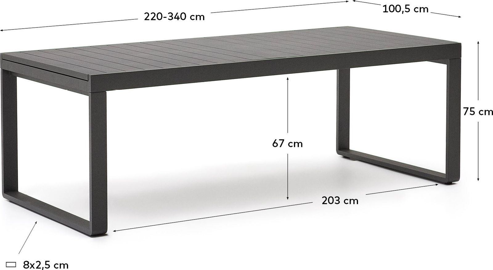 Kave Home Galdana Tuintafel