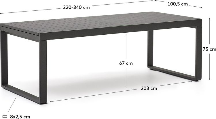 Kave Home Galdana Tuintafel