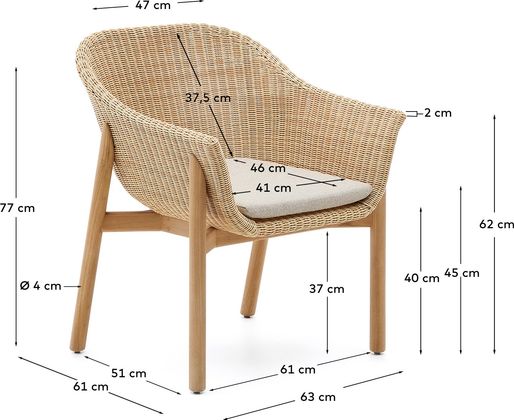 Kave Home Galea Tuinstoel