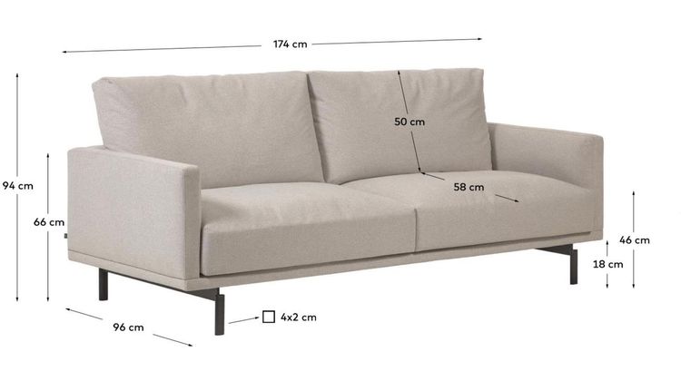 Kave Home Galene 2-Zitsbank