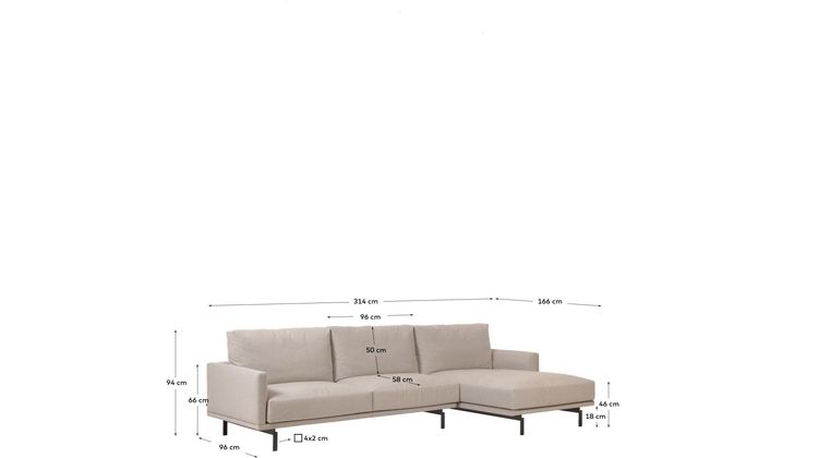 Kave Home Galene 4-Zitsbank