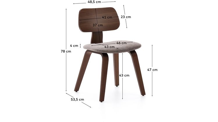 Kave Home Gena Beklede Eetkamerstoel