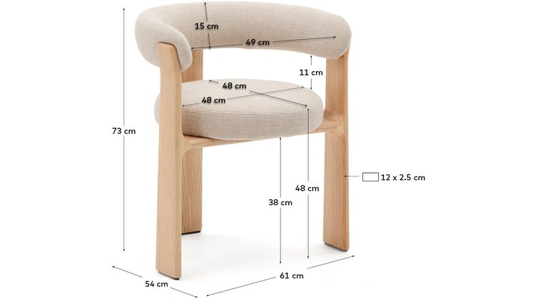 Kave Home Granite Armstoel