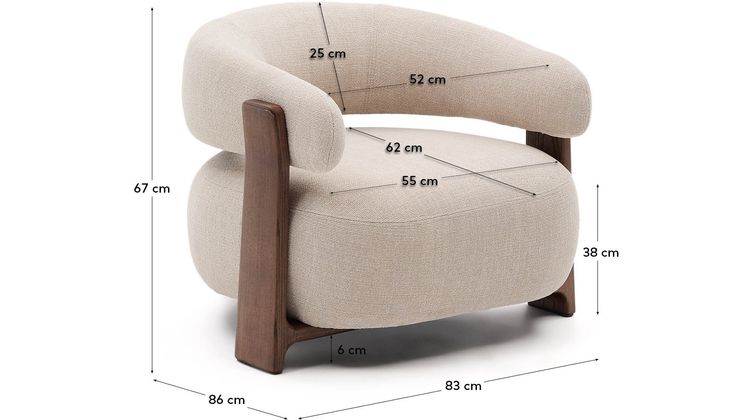 Kave Home Granite Fauteuil