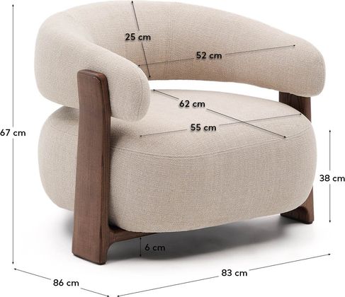 Kave Home Granite Fauteuil