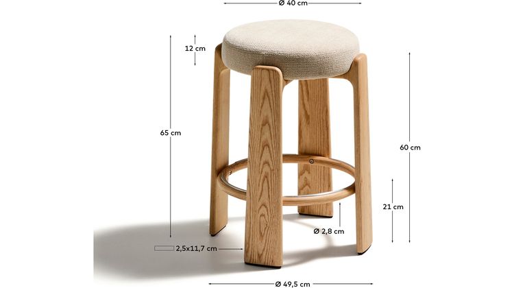 Kave Home Granite Hoog Barstoel