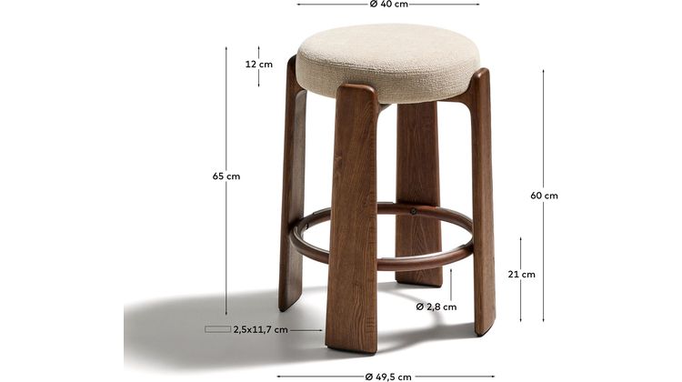 Kave Home Granite Laag Barstoel