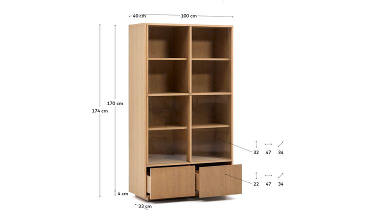 Kave Home Helvine Vitrinekast
