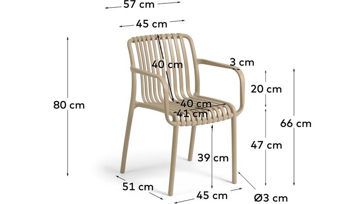 Kave Home Isabellini Tuinstoel