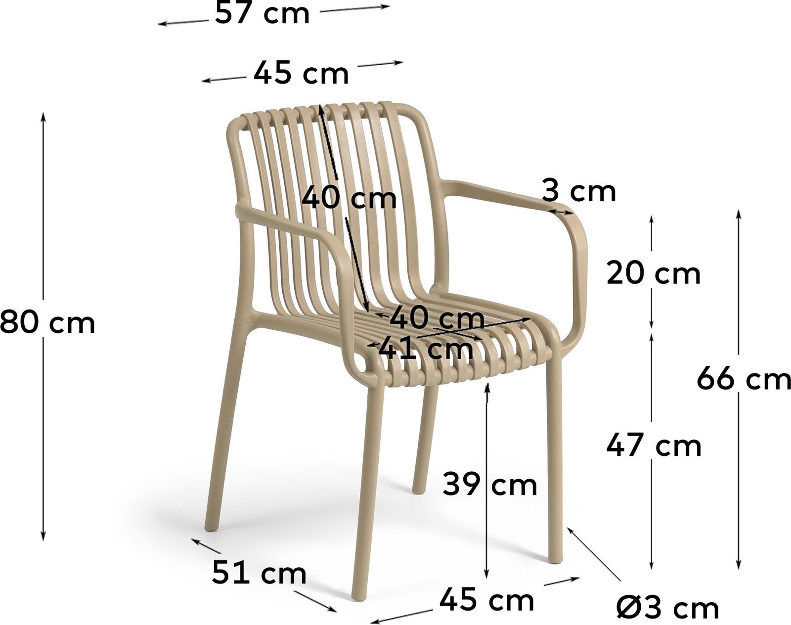 Kave Home Isabellini Tuinstoel