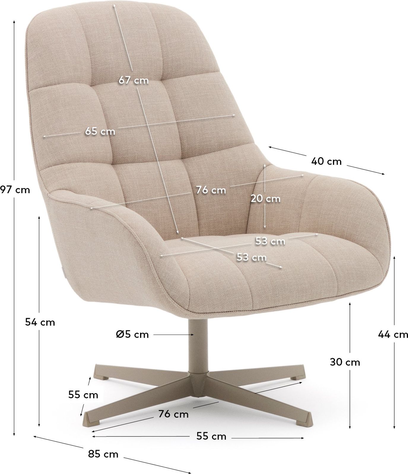 Kave Home Jaspe Fauteuil