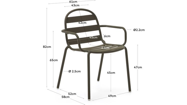 Kave Home Joncols Tuinstoel