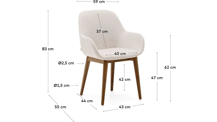 Kave Home Konna Essenhout Eetkamerstoel