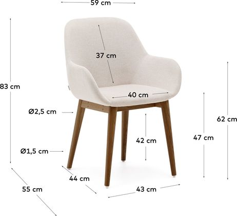 Kave Home Konna Essenhout Eetkamerstoel