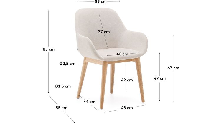 Kave Home Konna Essenhout Eetkamerstoel